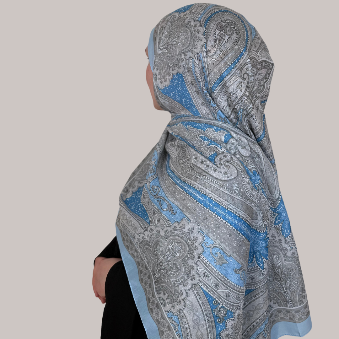 Vintage Hijab Royale Babyblue