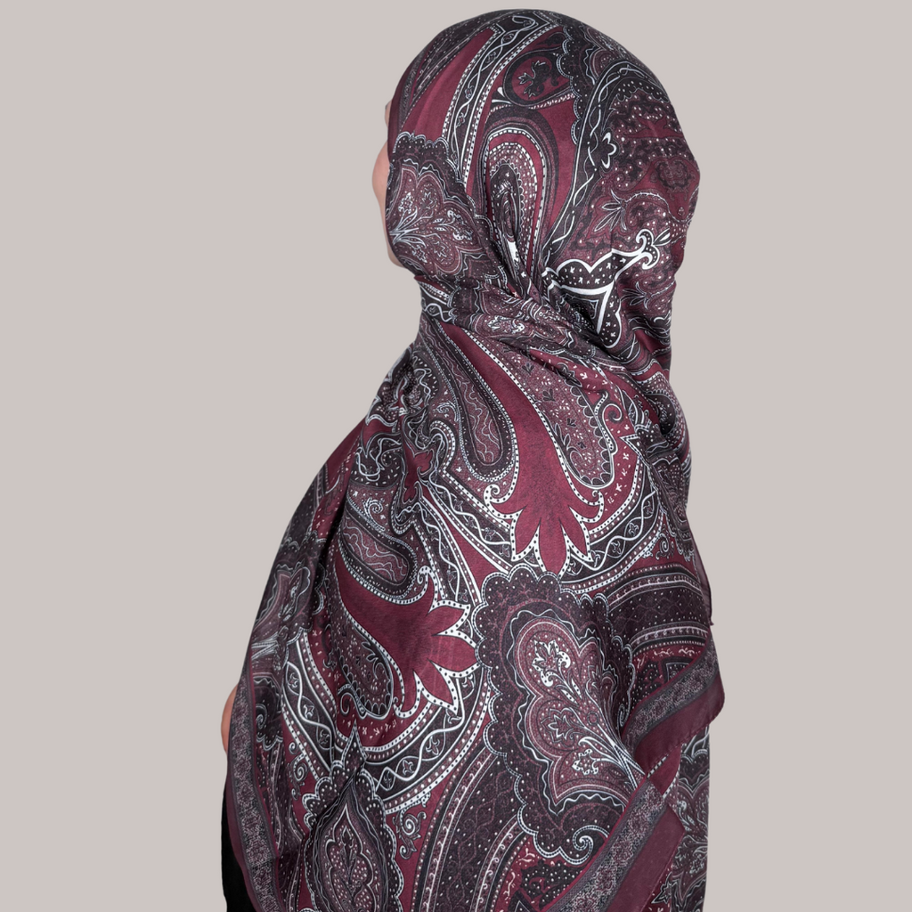 Vintage Hijab Burgundy