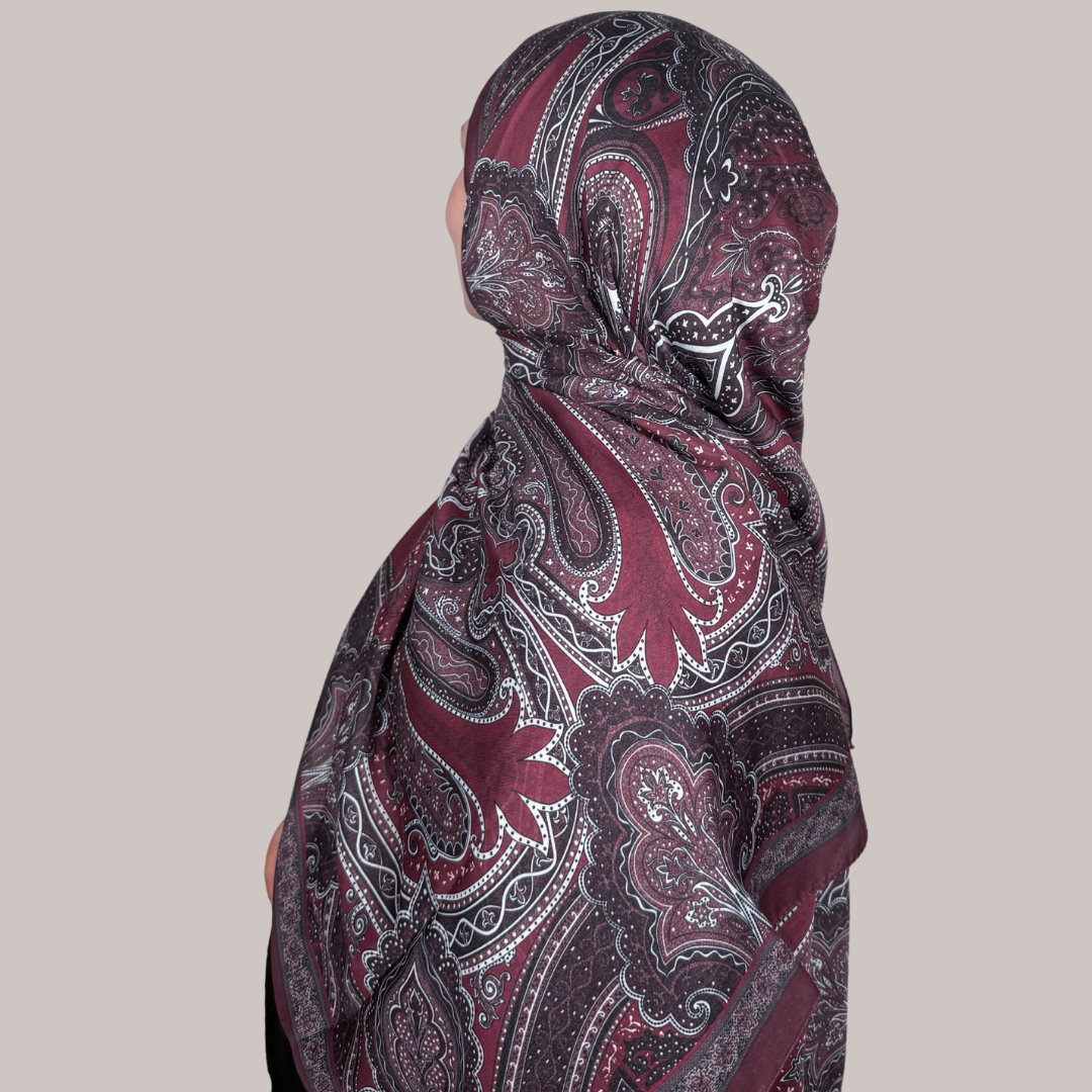 Vintage Hijab Burgundy